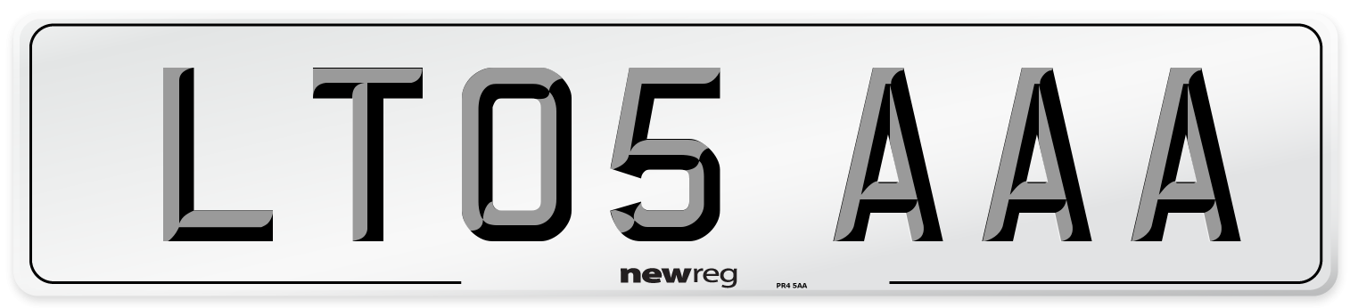 LT05 AAA Number Plate from New Reg